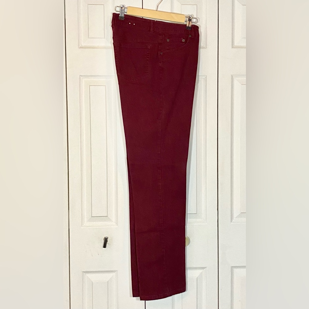 St. John’s Bay Burgundy Straight-Leg Jeans